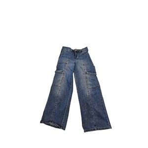 REgeneration Celebrity Pink Cargo Wide Leg Jeans Medium Wash Size 11/30 Elastic